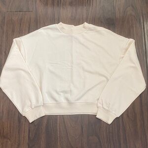H&M Women's Cream Crew Neck Sweater Sweatshirt